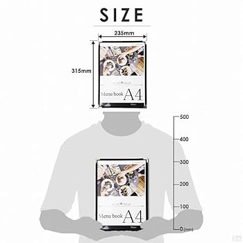 Amazon.co.jp: メニューブック 2ページ(1枚2面) A4サイズ PRO